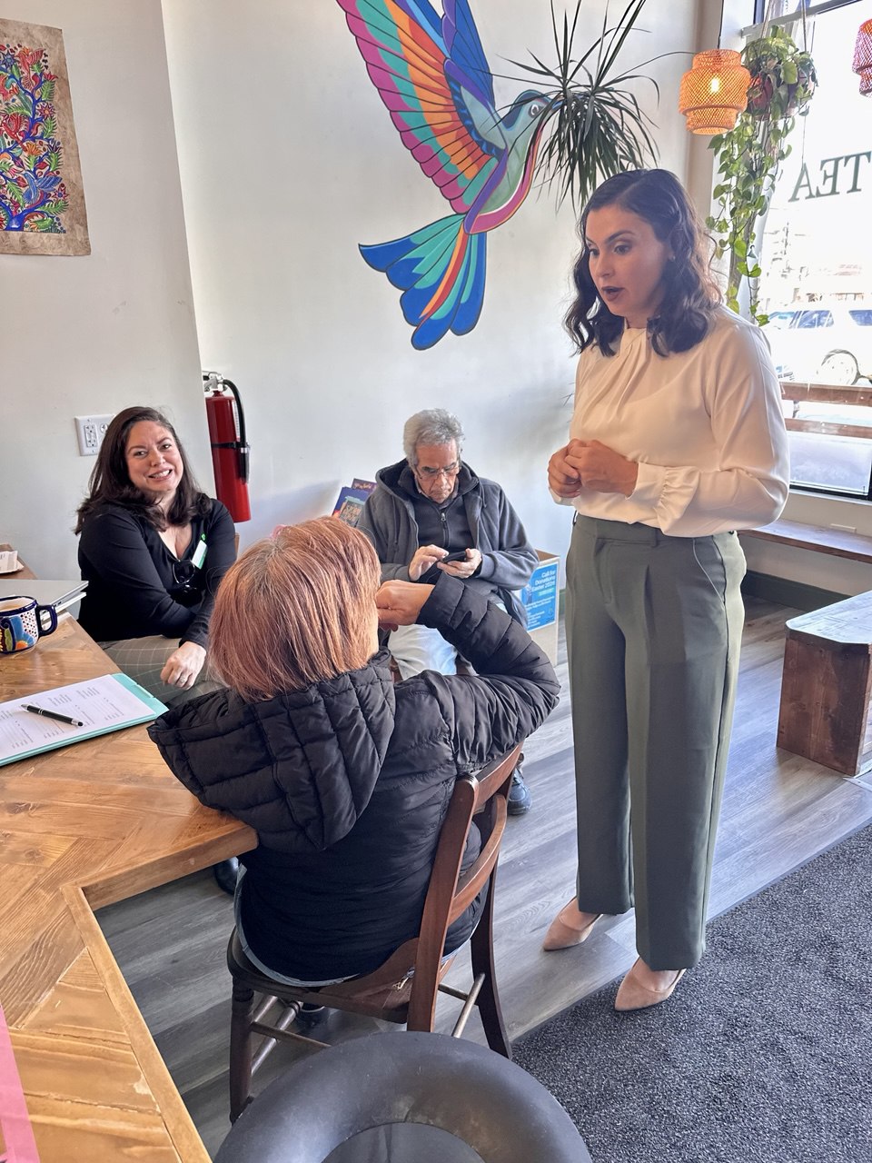 Elizabeth Quintero presenting to clients