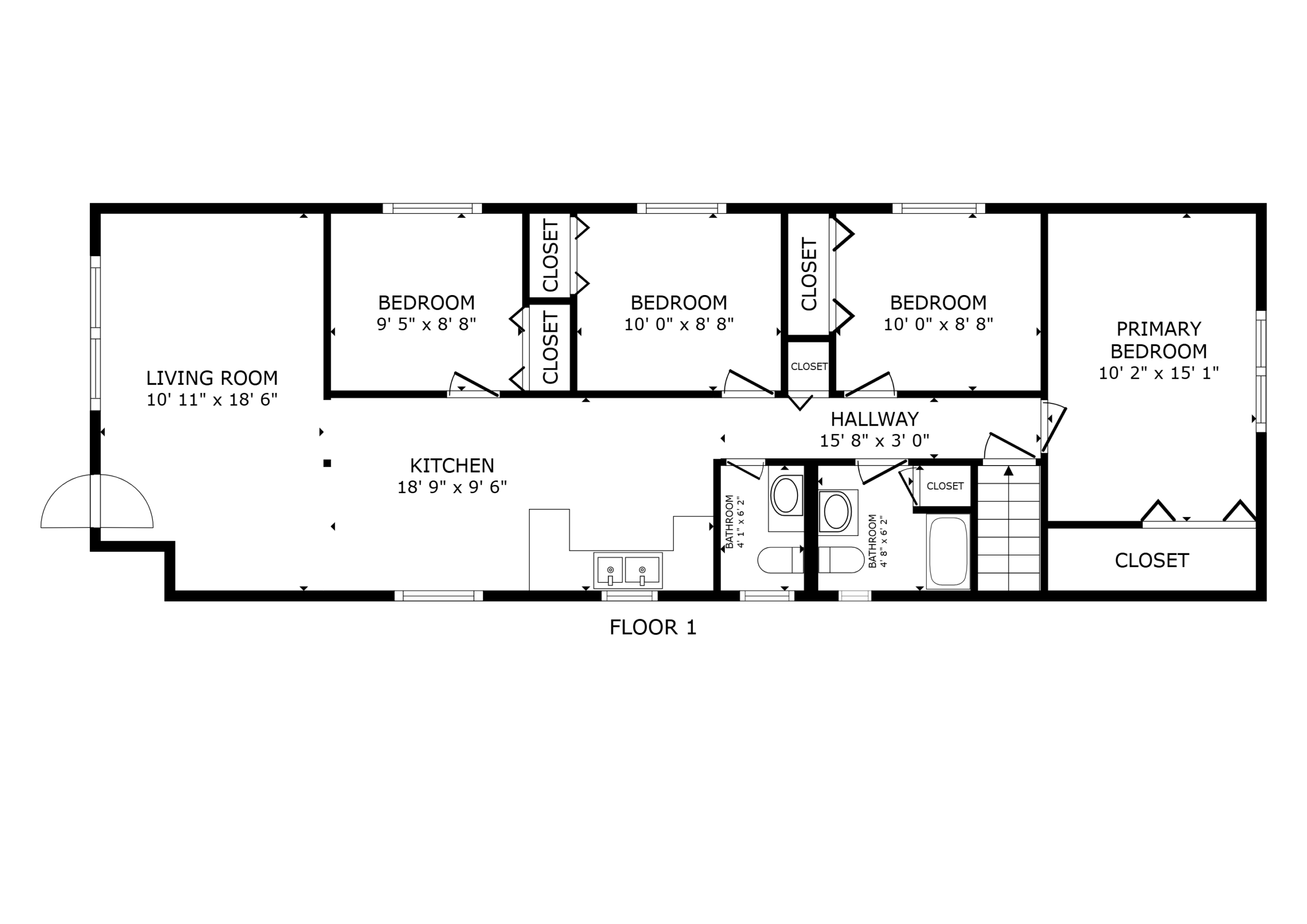 12442 S Wood St First Floor Plan with Dimensions
