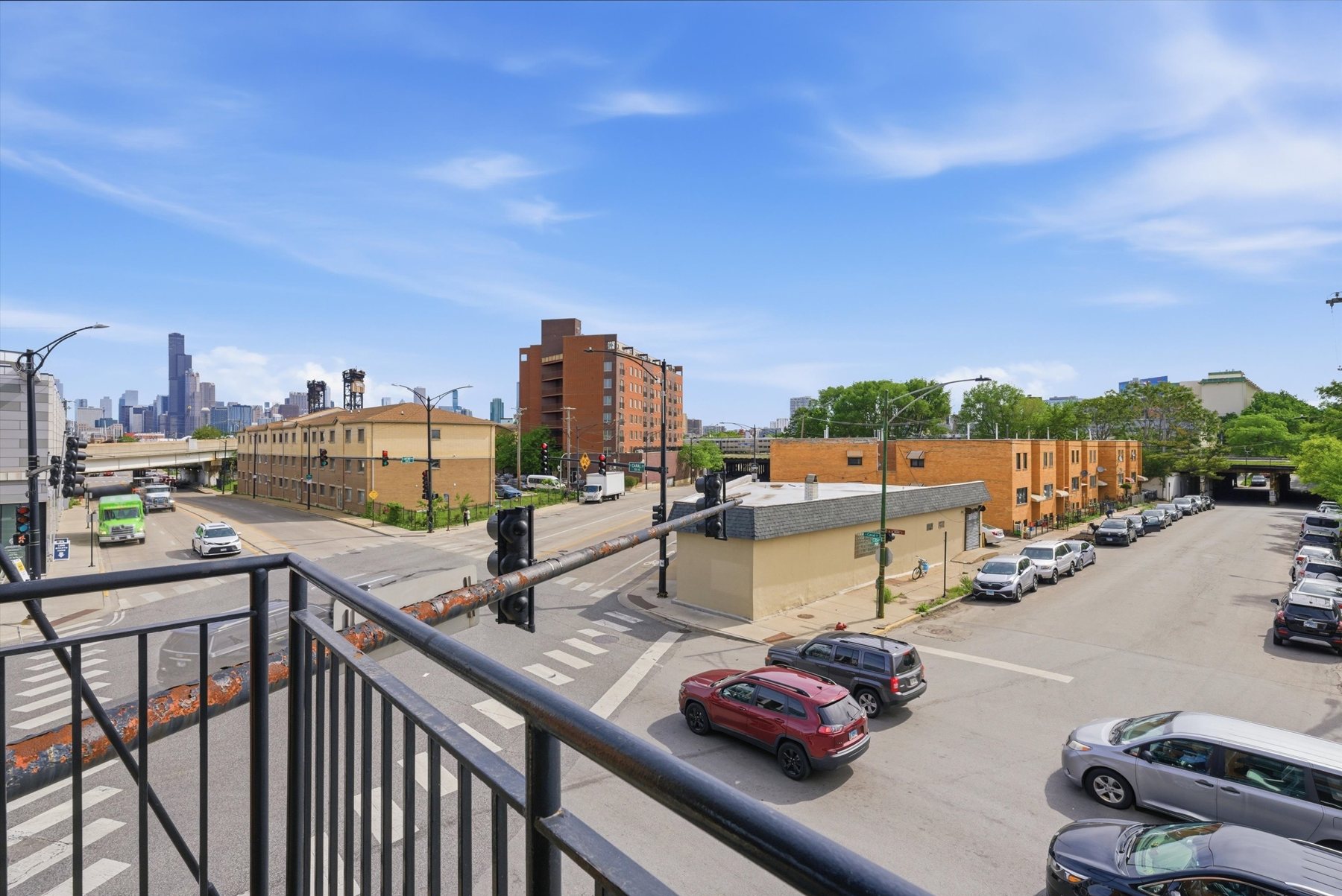 Balcony skyline view at 2310 S Canal St Unit 201